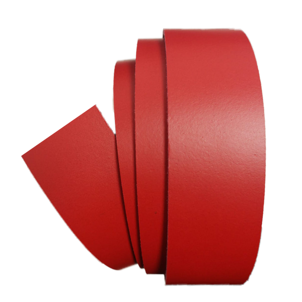 Red Leather Clamp Strap - Worldbelts Ltd