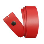 Red Leather Press Stud Strap - Worldbelts Ltd